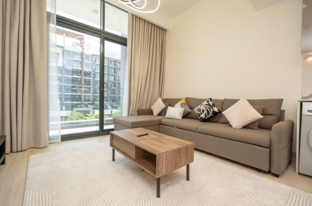 1BR Furnished Apartment in Azizi Riviera 16 – Boulevard View