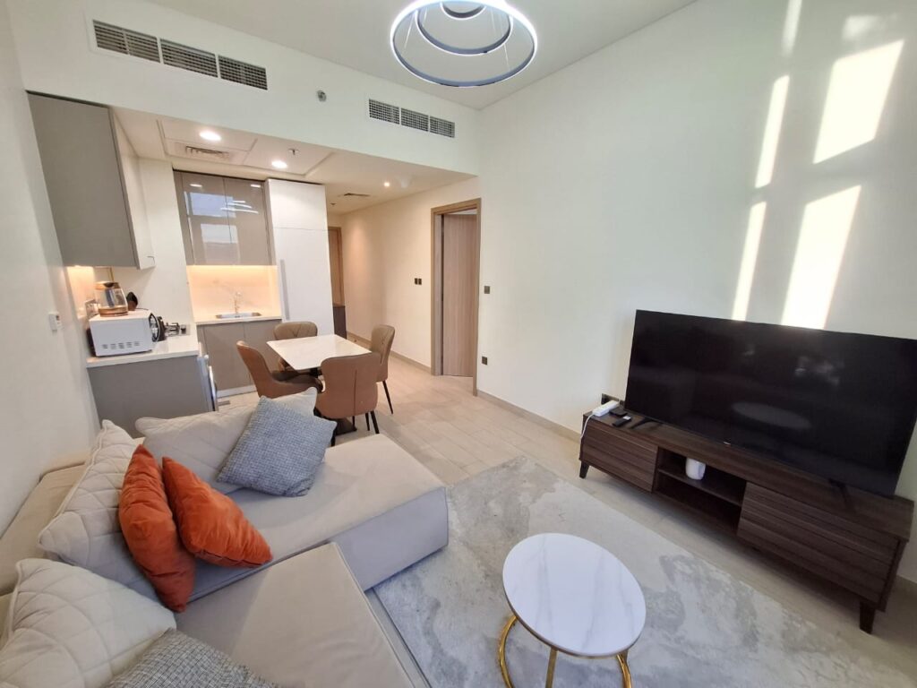 1BR Furnished Apartment in Azizi Riviera 32 – Pool View